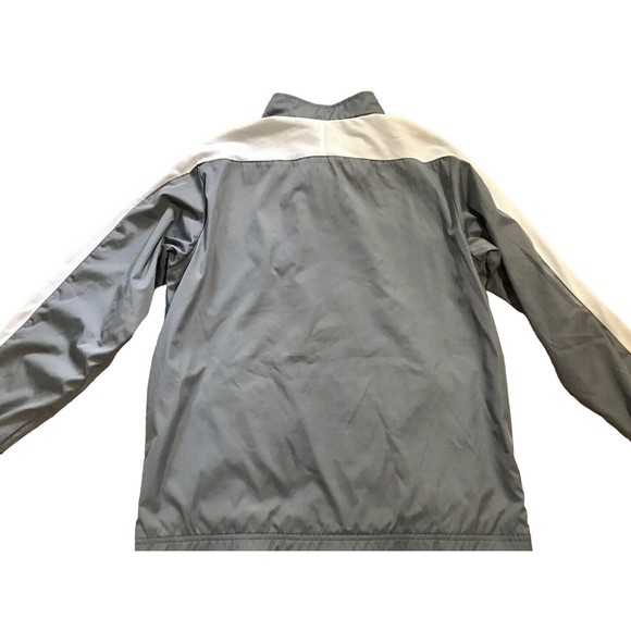 Nike Sportswear Zip Jacket Track Mesh Gray White Stripe Large L 14 16 - Picture 8 of 14